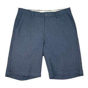 Greg Norman Golf Short Mens 34 Navy Stretch Flat Front Slash Pocket Bermuda